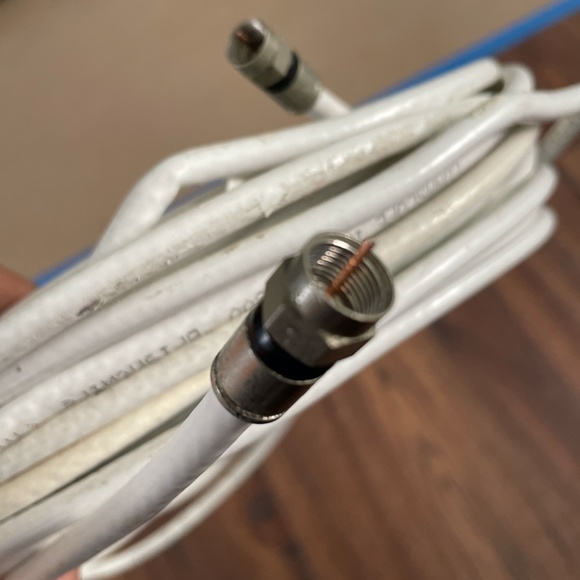 50 ft COAX CABLE used condition F type Male to Male COAXIAL 50' feet foot - Picture 4 of 6